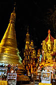 Inle Lake Myanmar. Pindaya, the famous Shwe Oo Min pagoda, a natural cave filled with thousands of gilded Buddha statues.